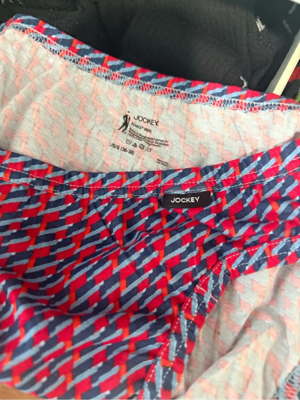Jockey Red and Blue Geometric Briefs